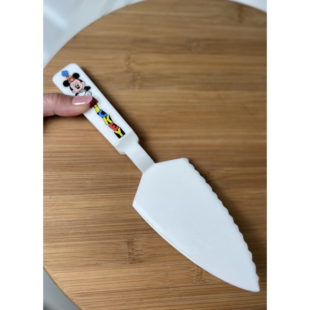 Disney Vintage Mickey Mouse Pie Server Spatula Plastic Melamine White Birthday - Picture 14 of 14